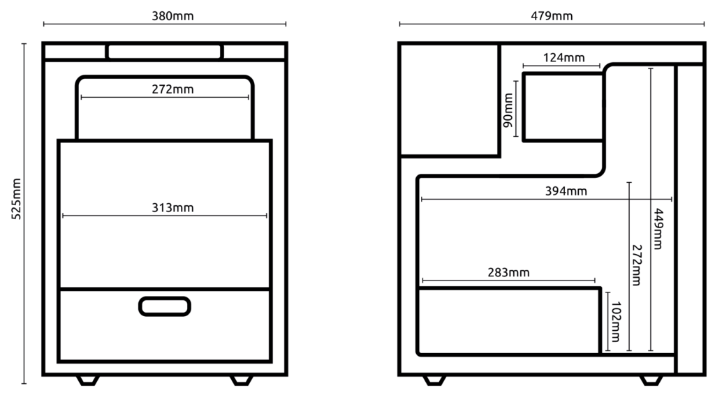 Hyckes HyFridge 50 crosssection